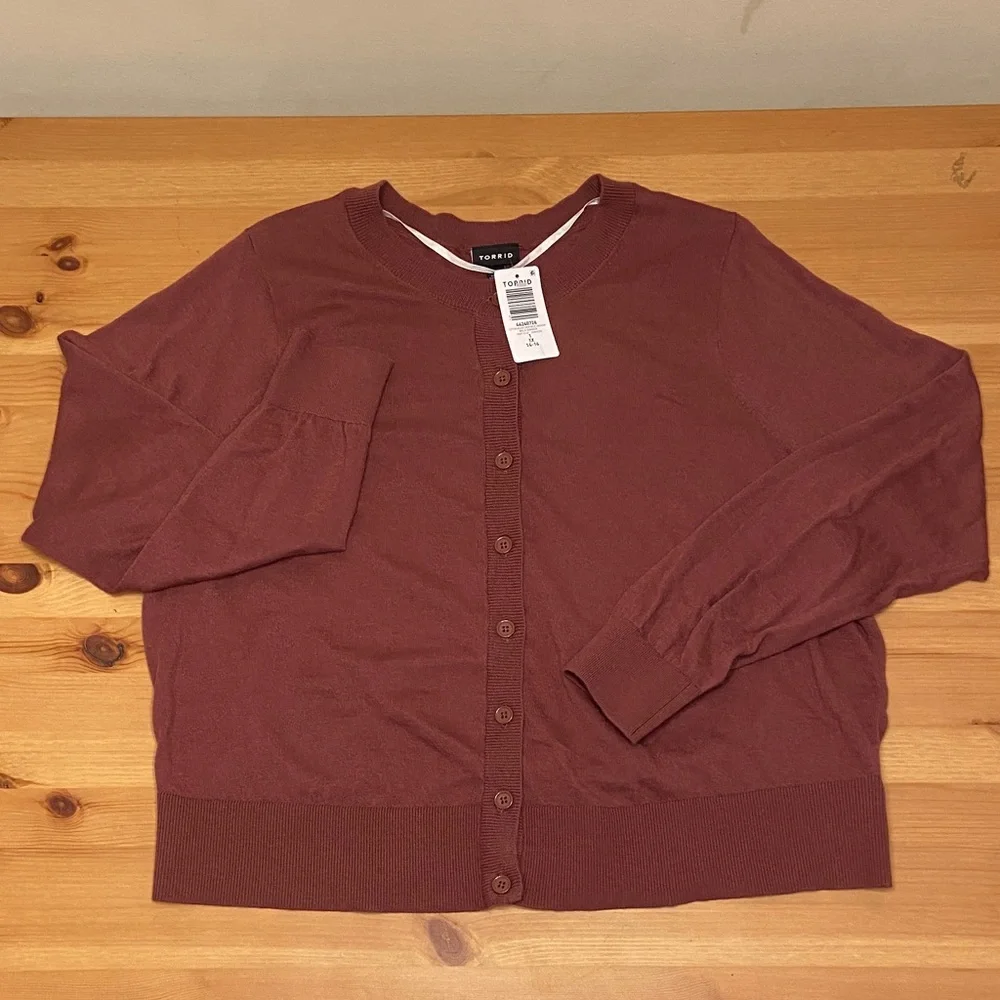 Torrid Crew Fitted Cardigan, 1X - Picture 5 of 7